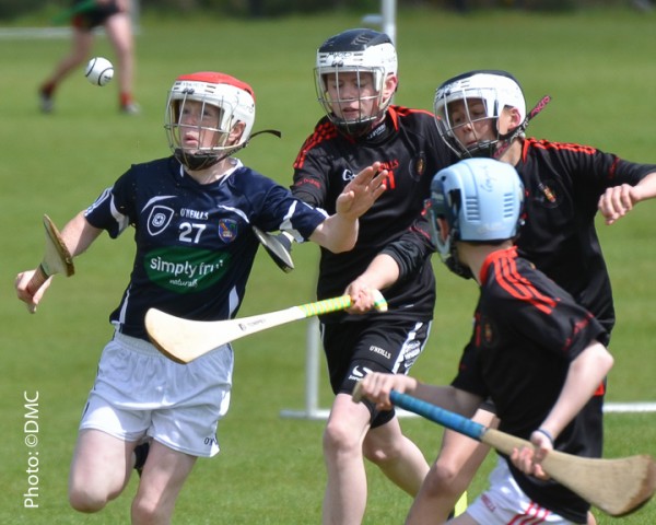 Byron O'Neill and Ger McElholm Tyrone U14 Hurling Academy in action against Donegal.